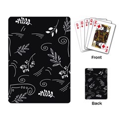 Leaves Doodle Digital Paper Foliage Playing Cards Single Design (rectangle) by Ravend