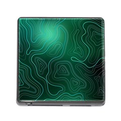 Green Line Shape Stripe Corolla Memory Card Reader (square 5 Slot) by Ravend