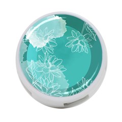 Flower Floral Design Background 4-port Usb Hub (one Side) by Ravend