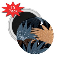 Leaves Background Digital Paper 2 25  Magnets (10 Pack)  by Ravend