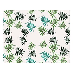 Leaves Plant Design Template Double Sided Flano Blanket (large)  by Ravend