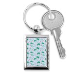 Illustration Flower Pattern Wallpaper Seamless Key Chain (Rectangle) Front