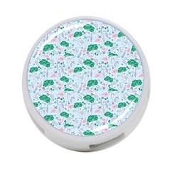 Illustration Flower Pattern Wallpaper Seamless 4-port Usb Hub (one Side) by Ravend