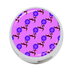 Illustration Flower Floral Design Pattern 4-port Usb Hub (one Side) by Ravend