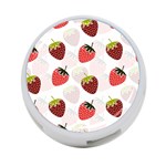 Strawberry Pattern Background 4-Port USB Hub (One Side) Front