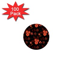 Autumn Night Pattern Glitter 1  Mini Buttons (100 Pack)  by Wegoenart