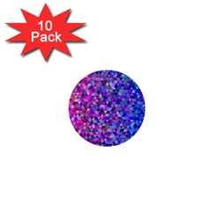 Abstract Triangle Tile Mosaic Pattern 1  Mini Buttons (10 Pack)  by danenraven