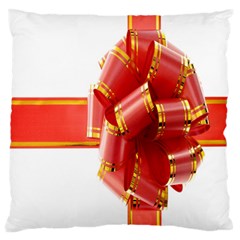 Red Ribbon Bow On White Background Standard Flano Cushion Case (one Side) by artworkshop
