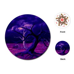 Forest Night Heaven Cloud Nature Playing Cards Single Design (round) by Wegoenart