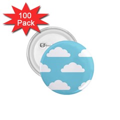 Clouds Blue Pattern 1 75  Buttons (100 Pack)  by ConteMonfrey