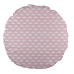 Little Clouds Pattern Pink Large 18  Premium Round Cushions Back