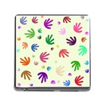 Doodle Squiggles Colorful Pattern Memory Card Reader (Square 5 Slot) Front