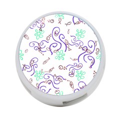 Background Pattern Wallpaper Fish 4-port Usb Hub (one Side) by Ravend