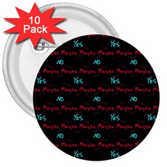Doodle Lettering Background 3  Buttons (10 Pack)  by Ravend