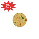 Christmas Treecandy Cane Snowflake 1  Mini Buttons (100 pack)  Front