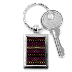 Background Flower Abstract Pattern Key Chain (rectangle) by Ravend