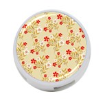 Illustration Pattern Flower Floral 4-Port USB Hub (One Side) Front