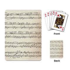 Music Beige Vintage Paper Background Design Playing Cards Single Design (rectangle) by Ravend