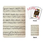 Music Beige Vintage Paper Background Design Playing Cards Single Design (Rectangle) Back