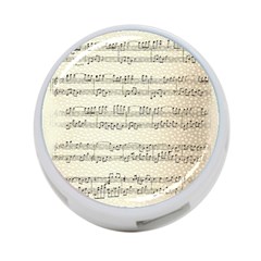 Music Beige Vintage Paper Background Design 4-port Usb Hub (one Side) by Ravend