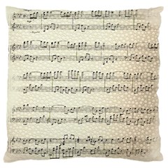 Music Beige Vintage Paper Background Design Large Cushion Case (one Side) by Ravend