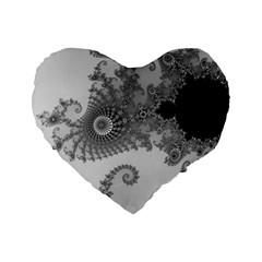 Apple Males Almond Bread Abstract Standard 16  Premium Flano Heart Shape Cushions by danenraven
