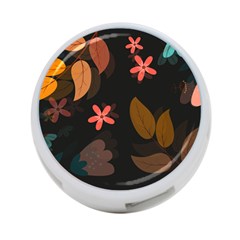 Flower Leaves Background Floral 4-port Usb Hub (one Side) by Ravend