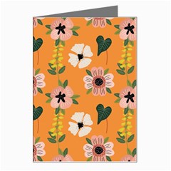 Flower White Pattern Floral Greeting Card by Ravend