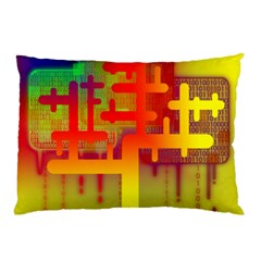 Code Binary System Pillow Case by Wegoenart