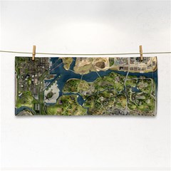 Map Illustration Grand Theft Auto Hand Towel by danenraven