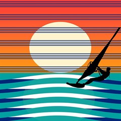 Waves Windsurfer Sun Play Mat (rectangle) by Ravend