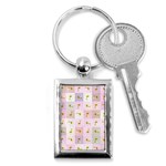 Giraffe Pattern Art Background Key Chain (Rectangle) Front