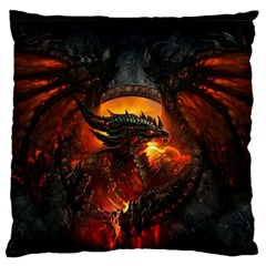 Red And Black Dragon Fire Standard Flano Cushion Case (one Side) by danenraven