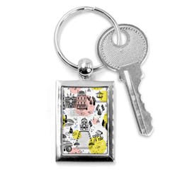The Park  Pattern Design Key Chain (rectangle) by Wegoenart