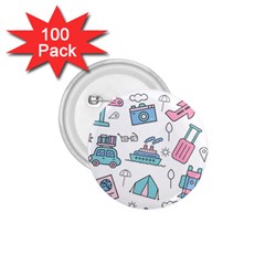 Transportation Seamless Pattern 1 75  Buttons (100 Pack)  by Jancukart