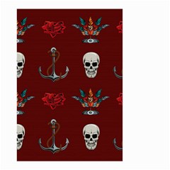 Tattoo-old-school-background-pattern Small Garden Flag (two Sides) by Jancukart