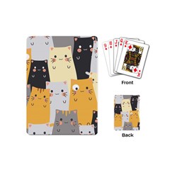 Seamless Pattern Cute Cat Cartoons Playing Cards Single Design (mini) by Wegoenart