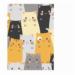 Seamless Pattern Cute Cat Cartoons Large Garden Flag (two Sides) by Wegoenart