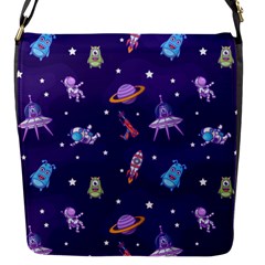 Space Seamless Pattern Flap Closure Messenger Bag (s) by Wegoenart