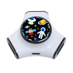 Space Seamless Pattern ---- 3-port Usb Hub by Wegoenart