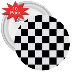 Chess Board Background Design 3  Buttons (10 Pack)  by Wegoenart