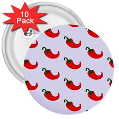 Small Peppers 3  Buttons (10 Pack)  by ConteMonfrey