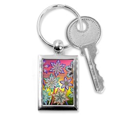 Flower Nature Garden Bloom Flora Key Chain (rectangle) by Ravend