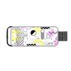 Graphic-design-geometric-background Portable Usb Flash (one Side) by Wegoenart