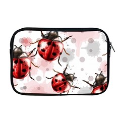 Ladybugs-pattern-texture-watercolor Apple Macbook Pro 17  Zipper Case by Wegoenart
