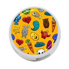 Graffiti Characters Seamless Ornament 4-port Usb Hub (two Sides) by Wegoenart