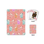 Cute Kawaii Kittens Seamless Pattern Playing Cards Single Design (Mini) Back