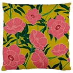 Pink Flower Seamless Pattern Large Flano Cushion Case (Two Sides) Front