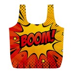 Explosion Boom Pop Art Style Full Print Recycle Bag (L) Back
