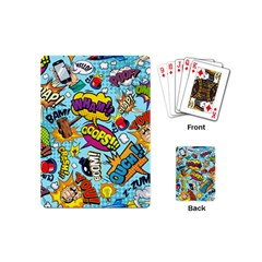 Comic Elements Colorful Seamless Pattern Playing Cards Single Design (mini) by Wegoenart